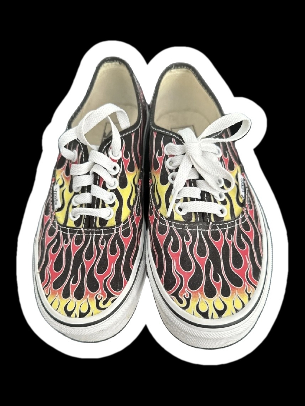 VANS Authentic Era Flame Shoes Old Skool Flames Fire Retro Low
